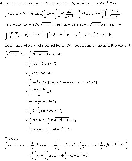 6 5 3 The Method Of Integration By Parts