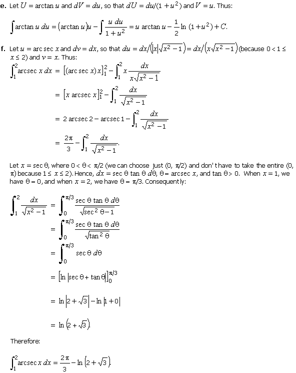 6 5 3 The Method Of Integration By Parts